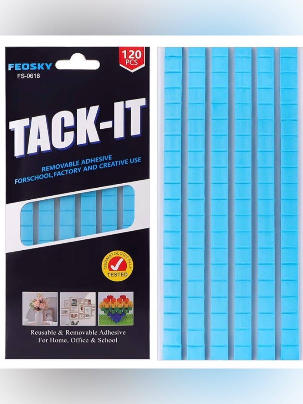 Tack-IT Removable Adhesive Strips 120 pcs